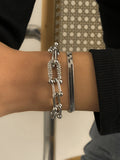 Momentlover Urban Solid Color Geometric Alloy Bracelet Accessories