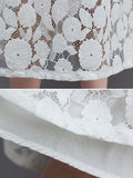 Momentlover A-Line Long Sleeves Hollow Round-Neck Midi Dresses