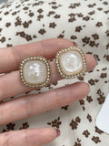 Momentlover Shell Geometry Vintage Simple Earrings
