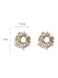 Momentlover Statement Multi-Colored Rhinestone Earrings Accessories