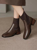 Momentlover Split-Joint Solid Color Chelsea Boots Boots