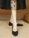 Momentlover Square-Toe Solid Color Shoes Flats