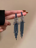 Momentlover Urban Blue Tasseled Earring