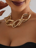 Solid Color Geometric Chains Necklaces Accessories