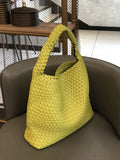Momentlover Woven Solid Color Handbags Bags