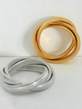 Momentlover Pleated Solid Color Bracelet Accessories