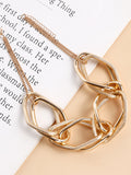 Solid Color Geometric Chains Necklaces Accessories
