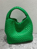Momentlover Woven Solid Color Handbags Bags