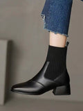 Momentlover Split-Joint Solid Color Chelsea Boots Boots
