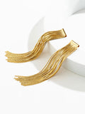 Momentlover Tasseled Solid Color Earrings Accessories
