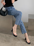 Momentlover Transparent Square-Toe Sandals Pumps