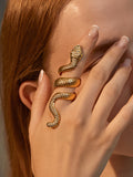 Momentlover Solid Color Snake Shape Rings Accessories