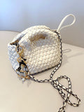 Momentlover Woven Solid Color Handbags Bags