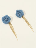 Momentlover Tasseled Flower Shape Earrings Accessories