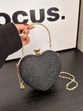 Momentlover Shiny Heart Shape Handbags Crossbody Bags Bags
