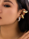 Momentlover Solid Color Geometric Ear Clip