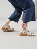Momentlover Round-Toe Hollow Sandals Gladiators