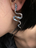 Momentlover Original Cool Snake Shape Contrast Color Earrings Accessories