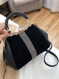 Momentlover Split-Joint Sequined Geometric Handbags Crossbody Bags Bags