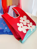 Momentlover Floral Woven Handbag Bags