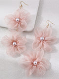 Momentlover Three-Dimensional Flower Drop Earrings