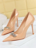 Momentlover Split-Joint Shallow Cut Pointed-Toe Pumps