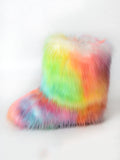 Momentlover Round-Toe Keep Warm Colorful Boots