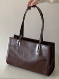 Momentlover Simple Solid Color PU Bags Accessories