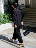 Momentlover Casual Linen V-neck Jumpsuit