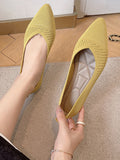Momentlover Solid Color Hollow Breathable Flat Shoes