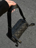 Momentlover Rhombic Solid Color Split-Joint Zipper Shoulder Bags Crossbody Bags