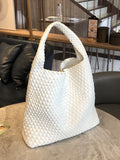 Momentlover Woven Solid Color Handbags Bags