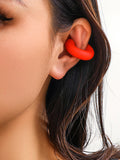 Momentlover Solid Color Geometric Ear Clip