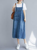 Momentlover Original Solid Denim Strapless Dress