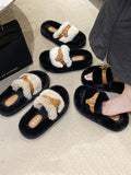 Momentlover Split-Joint Open Toe Slippers Platform Shoes