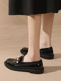 Momentlover Split-Joint Round-Toe Loafers