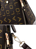 Momentlover Casual Letter Print Zipper Simpel Shoulder Bag