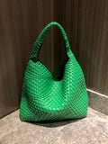 Momentlover Woven Solid Color Handbags Bags
