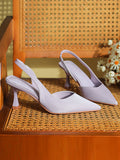 Momentlover Solid Color Sandals Pumps
