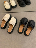 Momentlover Round-Toe Slippers&Mules Platform Shoes Loafers