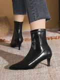 Momentlover Split-Joint Pointed-Toe Sock Boots Boots