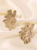 Momentlover Vintage Alloy Flower Earrings