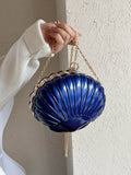 Momentlover Shiny Shell Shape Chains Handbags Crossbody Bags Bags