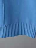 Momentlover Casual Solid Long Sleeves High-Neck Sweater Tops & Drawstring Wide Leg Pants Suits