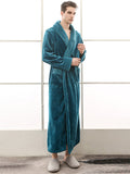 Momentlover Comfortable Solid Bandage Pajama Robe