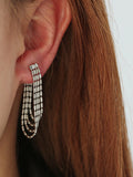 Momentlover Brass Stylish Selection Tasseled Drop Earrings