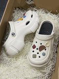 Momentlover Round-Toe Hollow Slider Sandals Platform Shoes Crocs