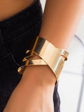 Momentlover Solid Color Hollow Geometric Bracelet Accessories