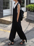 Momentlover Loose Simple T-shirt and Jumpsuits Suits