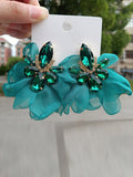 Momentlover Flower Shape Drop Earrings